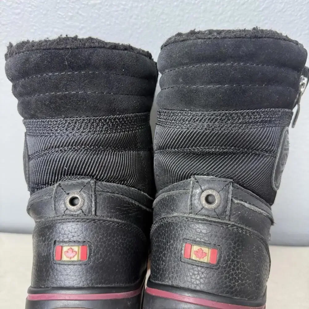 Mens Pajar Canada Zip Black Waterproof Winter‎ Boots Sz 9